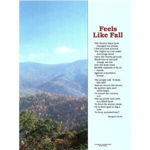 Feels Like Fall Margaret Rorke 1980s Poem Retro Kitsch Wall Art SE6